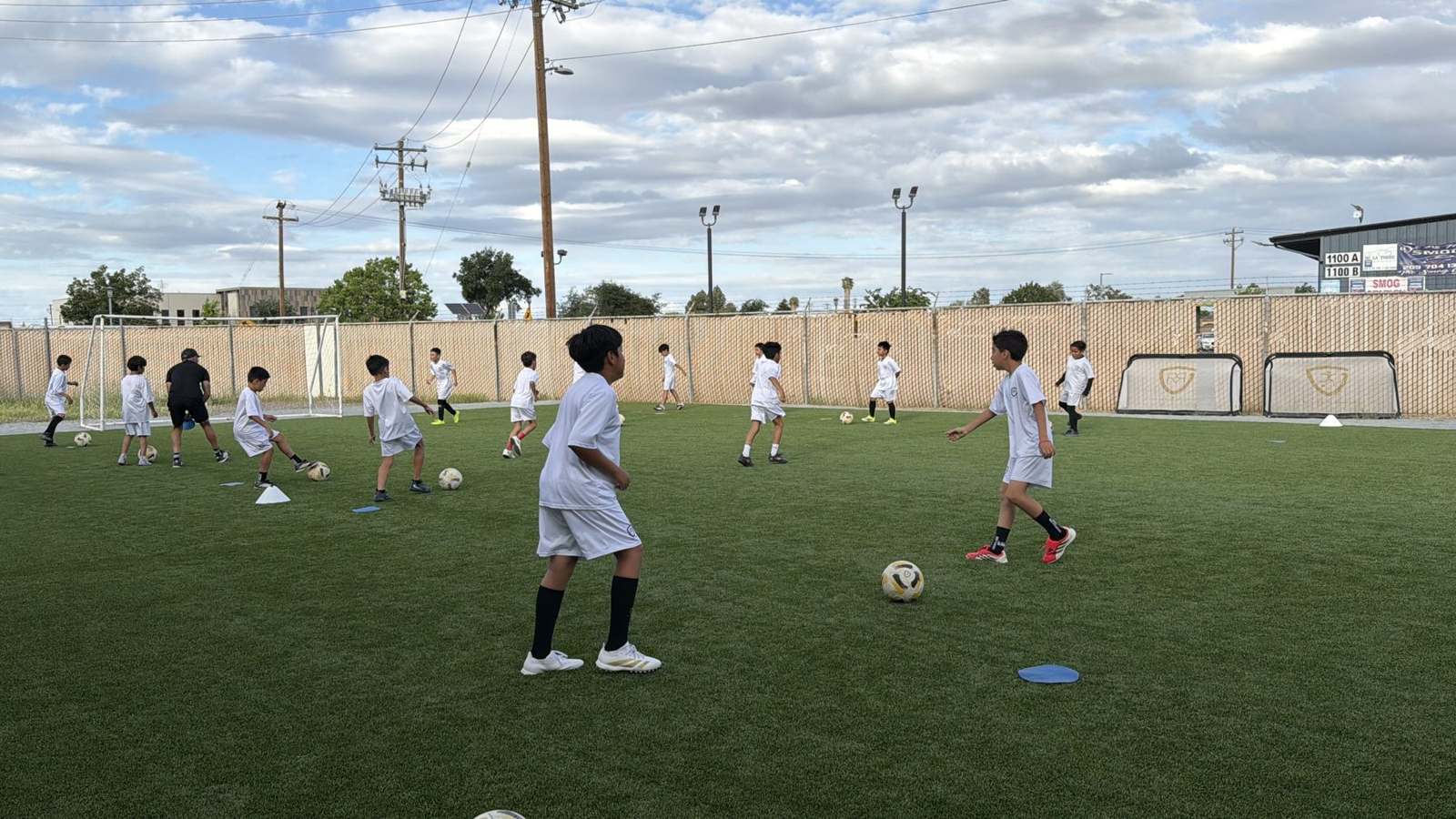 A full RR training session with young players on the turf
